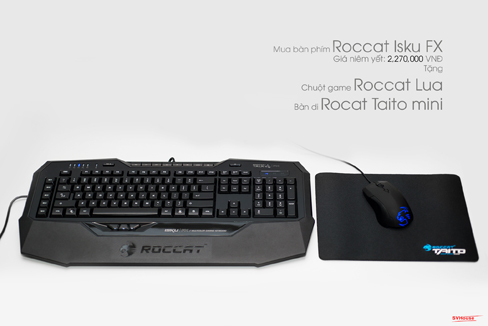 Ban phim ROCCAT Isku FX tang chuot va ban di